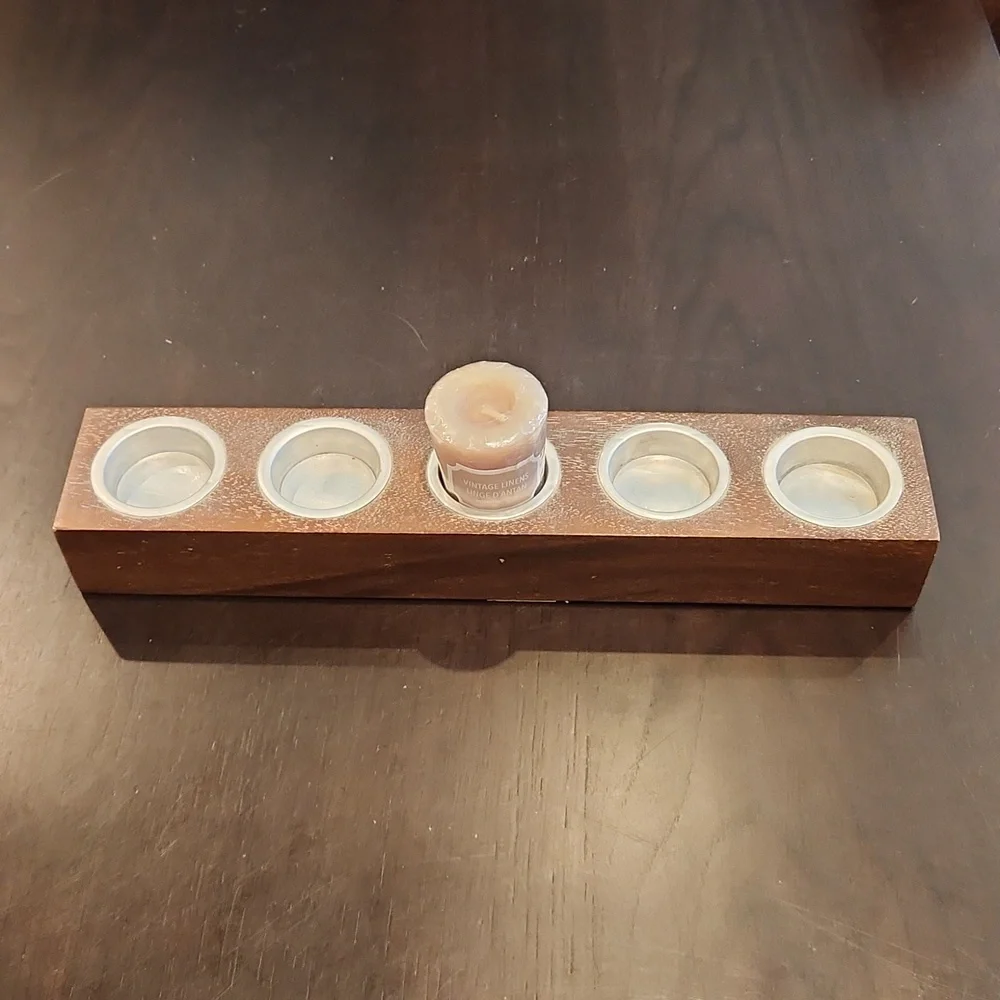 WEST ELM 5 slot candle holder